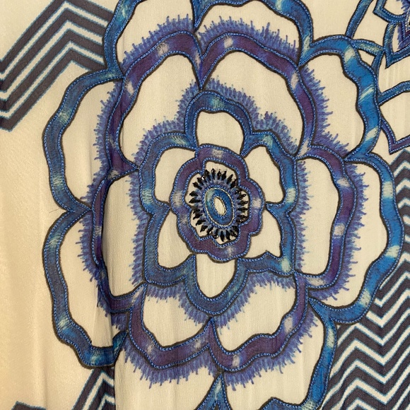 RARE Anthropologie Utpala Maxi Dress in Blue/White size 12 - Picture 8 of 15